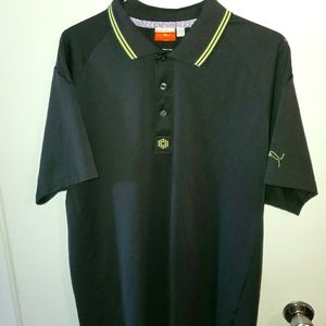 Puma Golf Shirt Xlarge black and green polo